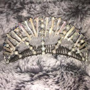 Pearls, Swarovski crystal, stick pearls tiara